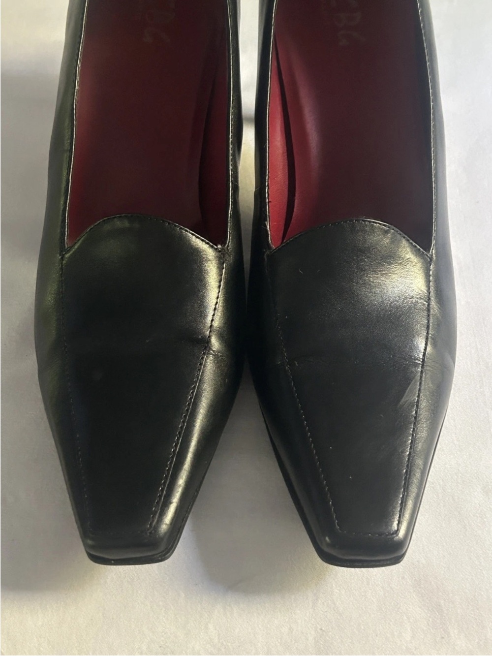 BCBG Black Pumps with Red Insole